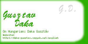 gusztav daka business card